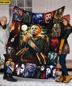 Personalized Name Michael Myers Blanket - The Killers Horror Characters Throw - Scary Movies Blanket