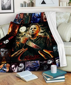 Personalized Name Michael Myers Blanket - The Killers Horror Characters Throw - Scary Movies Blanket
