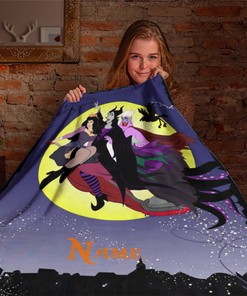 Personalized Name Villains Blanket - Halloween Witches Blanket - Bad Witches Club