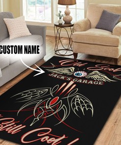 Personalized Old School Hot Rod Is Still Cool Rug for Home Decoration