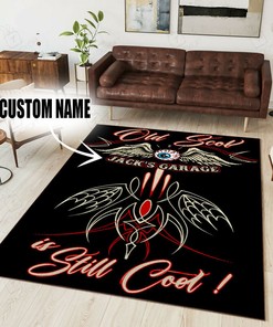 Personalized Old School Hot Rod Is Still Cool Rug for Home Decoration
