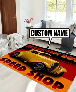 Personalized Open 24h Garage Speed Shop Rug for Home Decor