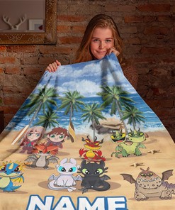 Personalized Quilt Blanket - How To Train Your Dragon Carrot Movie Design - Perfect Christmas and Birthday Gifts for Kids