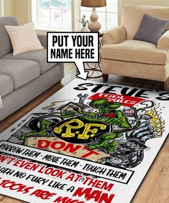 Personalized Rat Fink Garage Rug Hot Rod Rug for Garage