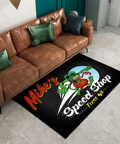 Personalized Rat Fink Hot Rod Speed Shop Area Rug Hot Rod Rug for Garage