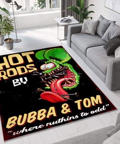 Personalized Rat Fink Rug Hot Rod Rug for Garage