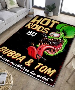 Personalized Rat Fink Rug Hot Rod Rug for Garage