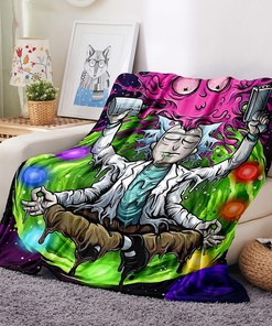 Personalized Rick and Morty Blanket - Ideal for Home Decoration and Picnics