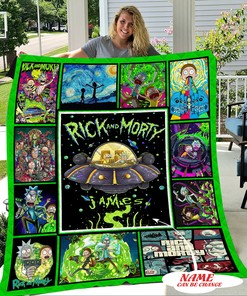 Personalized Rick and Morty Quilt Blanket - Perfect for Home Decor and Picnics