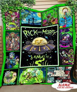 Personalized Rick and Morty Quilt Blanket - Perfect for Home Decor and Picnics
