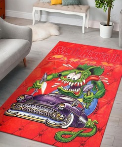 Personalized Slam It Hammer It Cruise It Hot Rod Area Rug