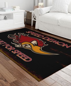 Personalized Speed Demon Hot Rod Rug for Garage