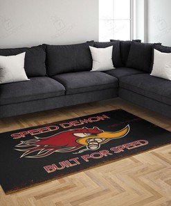 Personalized Speed Demon Hot Rod Rug for Garage