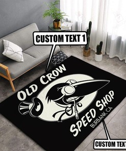 Personalized Speed Shop Hot Rod Garage Rug for Home Decor