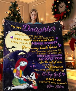 Personalized To My Daughter Nightmare Before Christmas Blanket