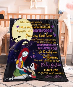 Personalized To My Daughter Nightmare Before Christmas Blanket