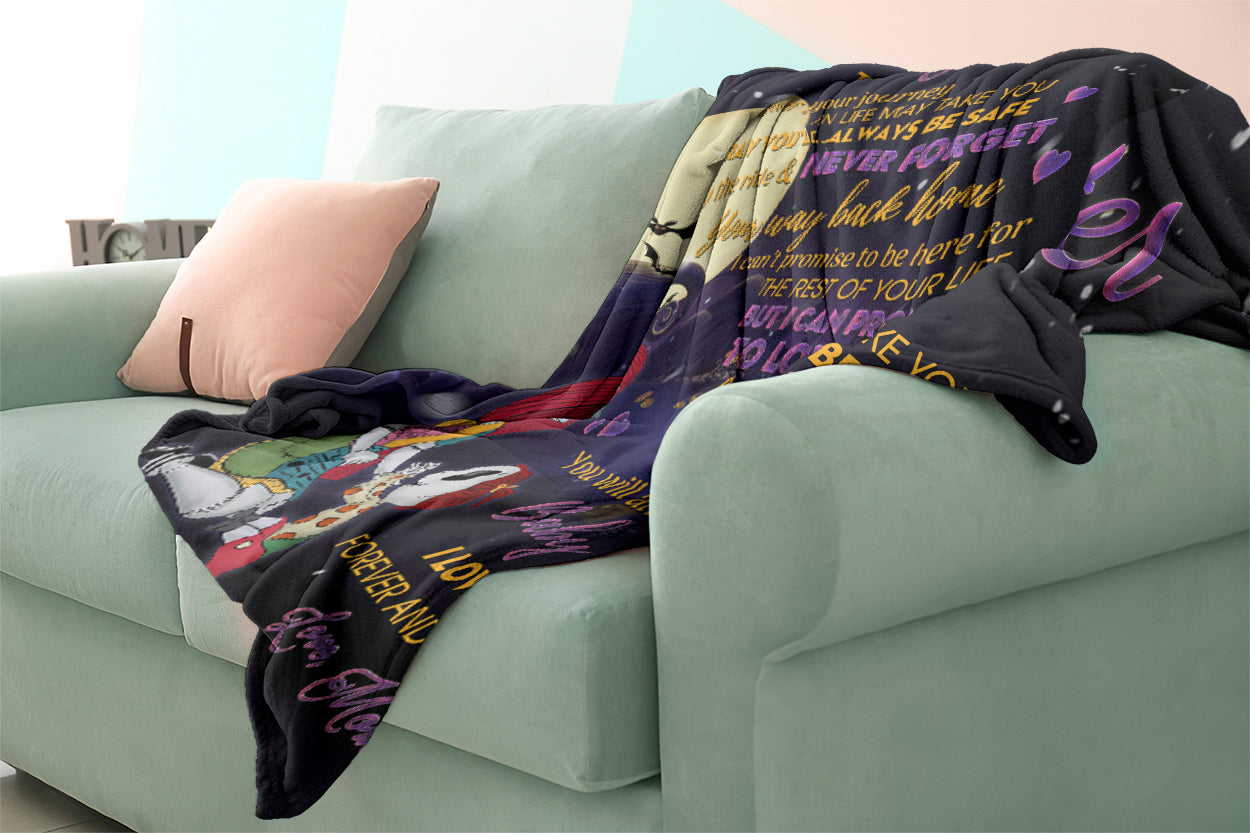 Personalized To My Daughter Nightmare Before Christmas Blanket