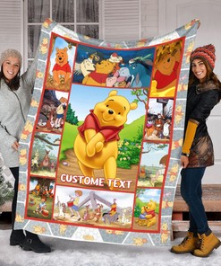 Personalized Winnie Pooh Quilt Blanket - Perfect Birthday and Christmas Gift for Pooh Bear Fans