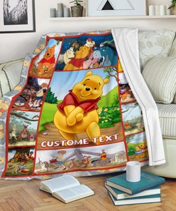 Personalized Winnie Pooh Quilt Blanket - Perfect Birthday and Christmas Gift for Pooh Bear Fans