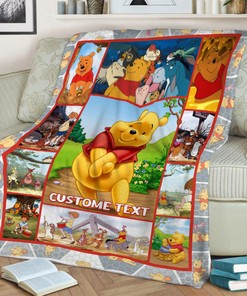Personalized Winnie Pooh Quilt Blanket - Perfect Birthday and Christmas Gift for Pooh Bear Fans