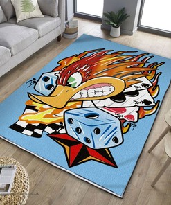Personalized Woodpecker Hot Rod Area Rug