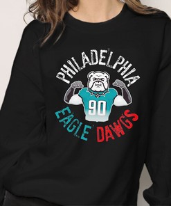 Philadelphia Eagles X Georgia Bulldogs Philadelphia Eagle's Dawg's Mascot T-Shirt