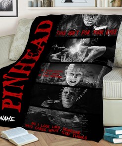 Pinhead Blanket - The Killers Horror Characters Throw - Scary Movies Custom Name