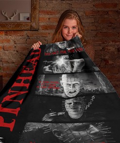 Pinhead Blanket - The Killers Horror Characters Throw - Scary Movies Custom Name