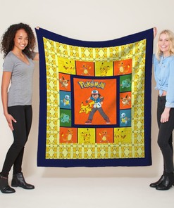 Pokemon Characters Quilt Blanket - Perfect Gift for Pokemon Fans