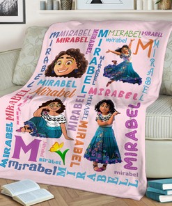 Quilt Bedding Set Blanket - Mirabel Encanto Movie Design - Customizable Birthday Gift for Kids - Matching Family Blanket for Home Decoration