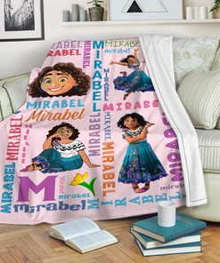 Quilt Bedding Set Blanket - Mirabel Encanto Movie Design - Customizable Birthday Gift for Kids - Matching Family Blanket for Home Decoration