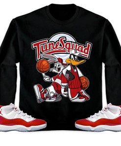 Rabbit And Duck Squad Unisex Sweatshirt Match 11s Cherry