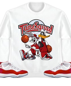 Rabbit And Duck Squad Unisex Sweatshirt Match 11s Cherry