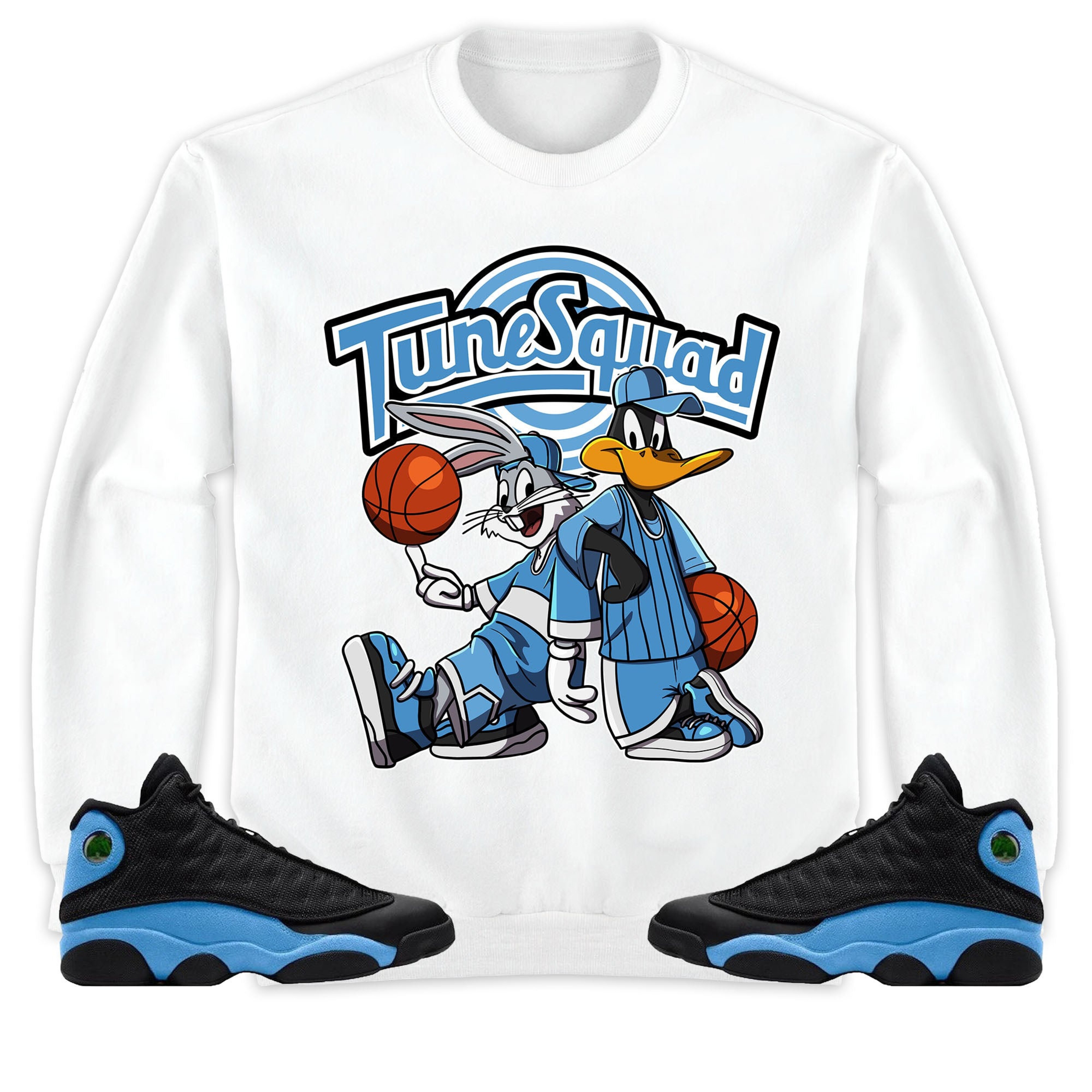 Rabbit And Duck Squad Unisex Sweatshirt Match 13s Black University Blue