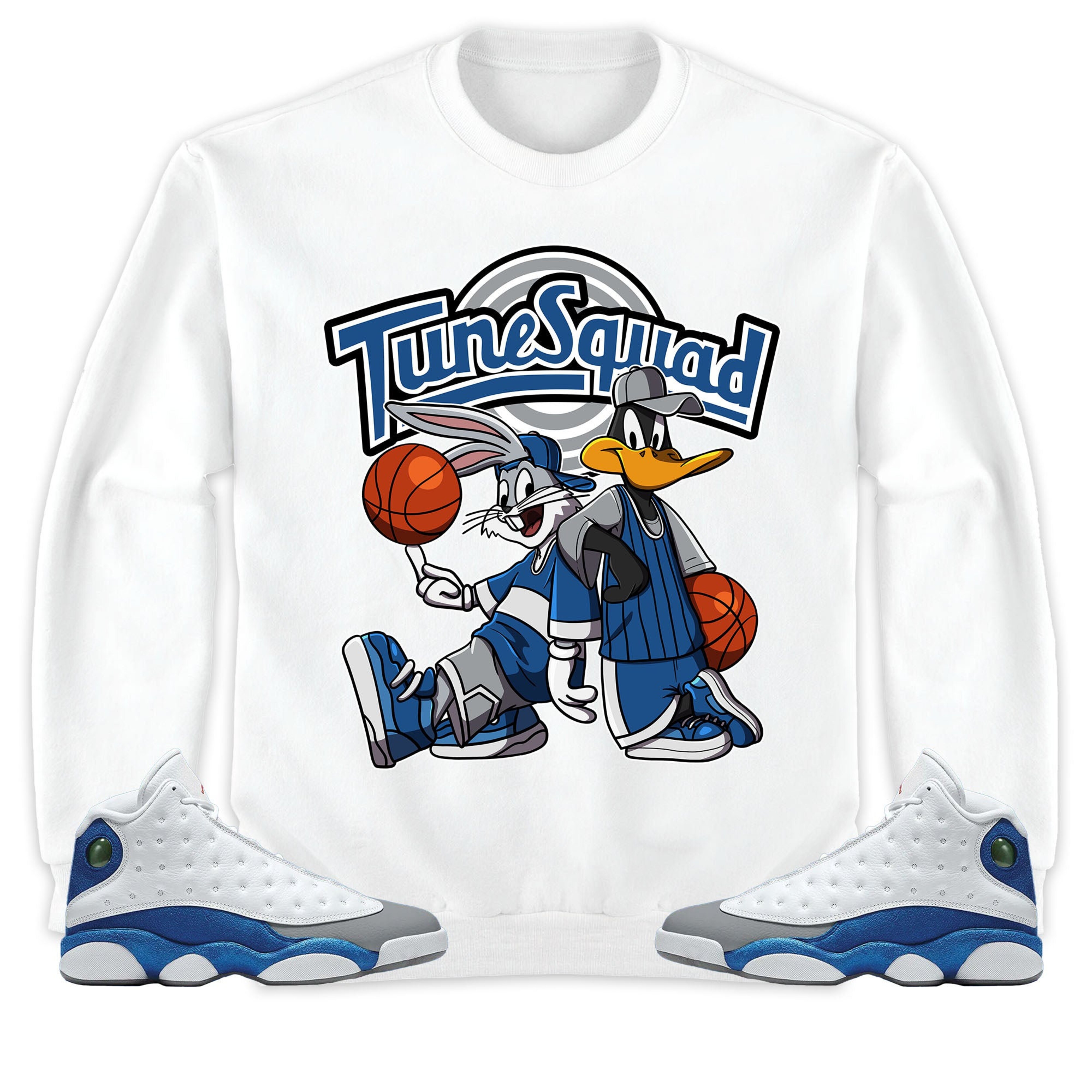 Rabbit And Duck Squad Unisex Sweatshirt Match 13s Retro French Blue