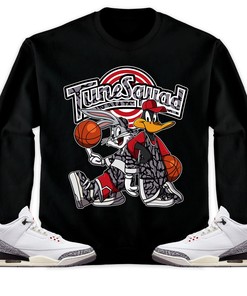 Rabbit And Duck Squad Unisex Sweatshirt Match 3s White Cement Reimagined