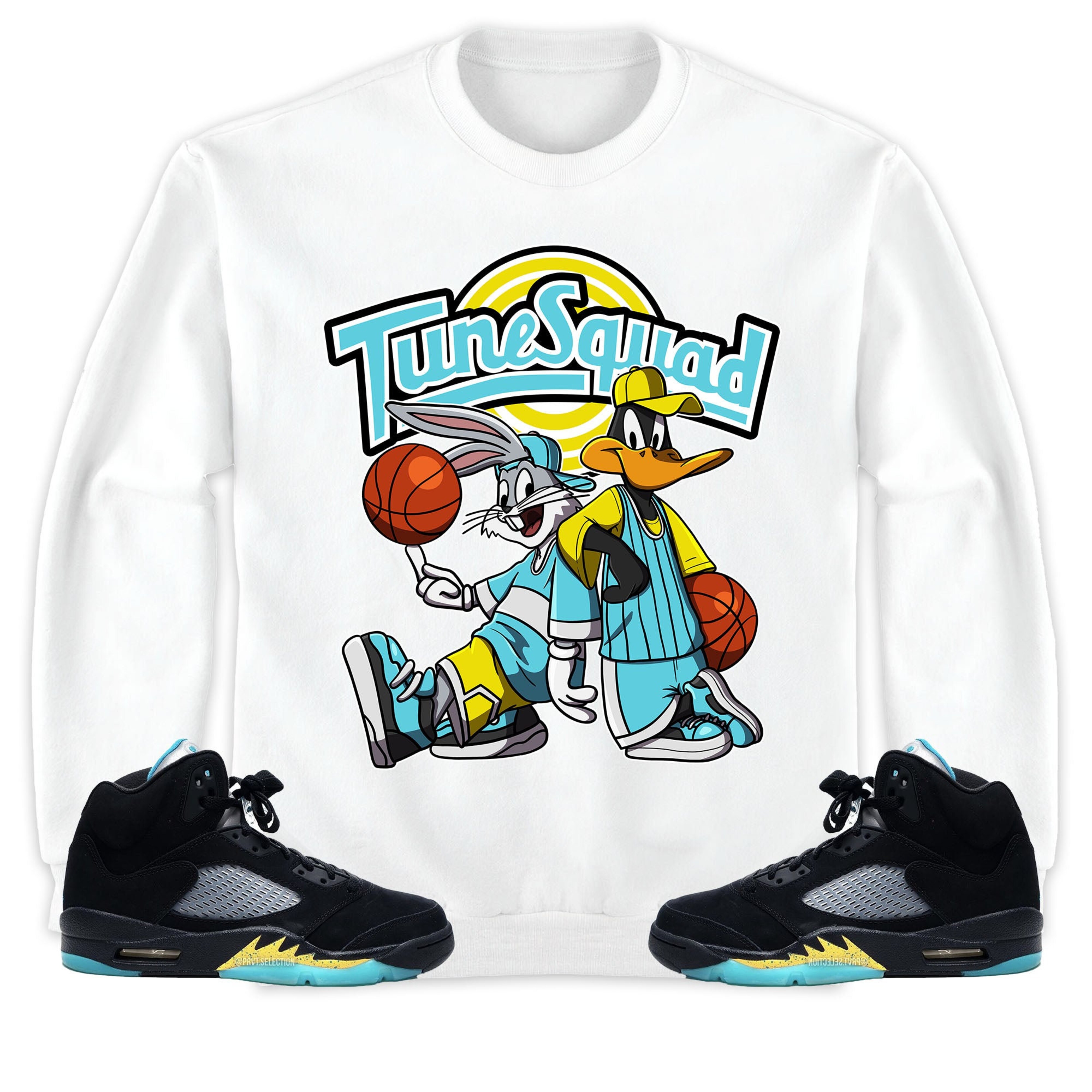 Rabbit And Duck Squad Unisex Sweatshirt Match 5s Aqua