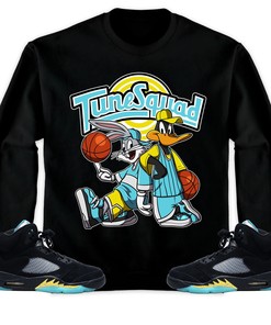 Rabbit And Duck Squad Unisex Sweatshirt Match 5s Aqua