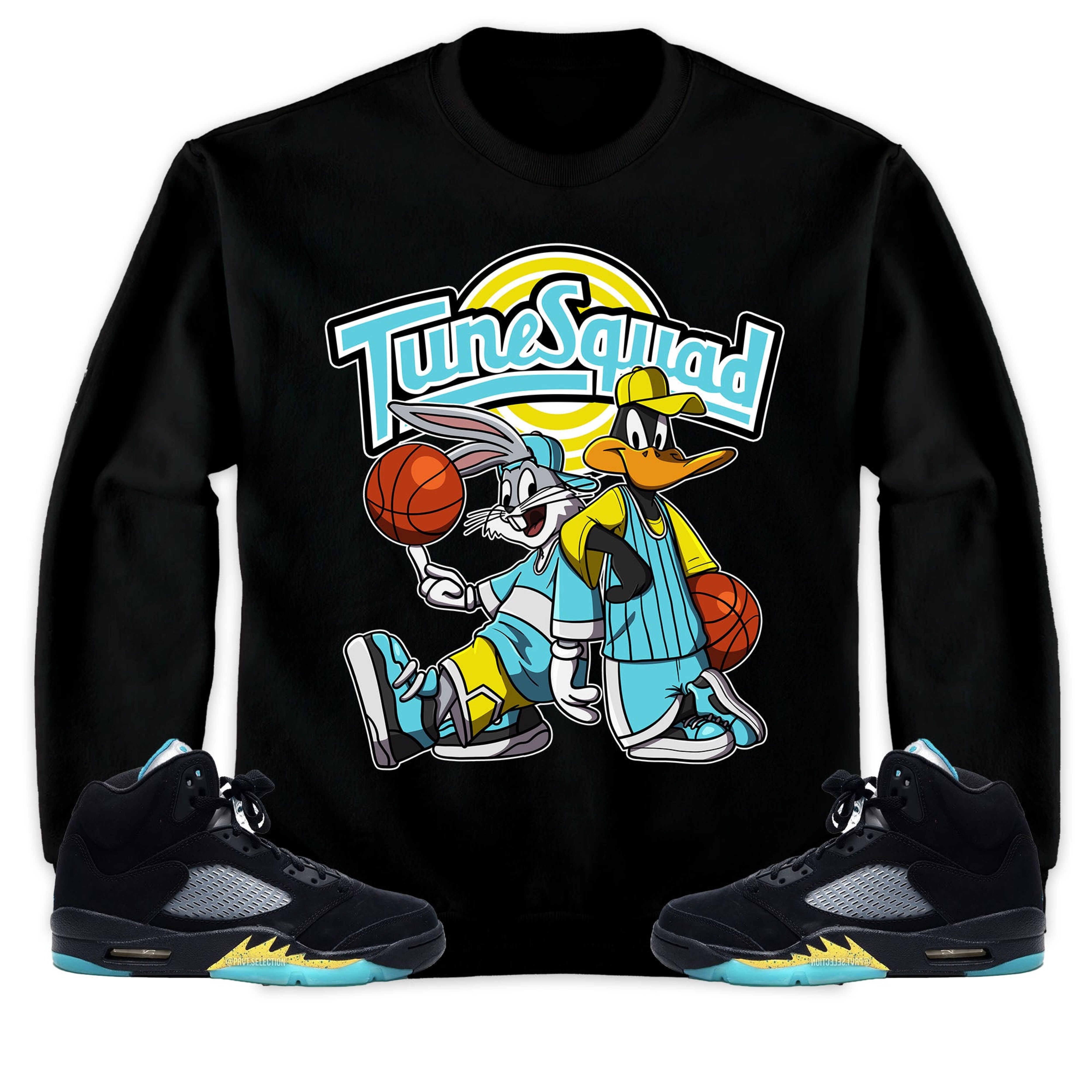 Rabbit And Duck Squad Unisex Sweatshirt Match 5s Aqua