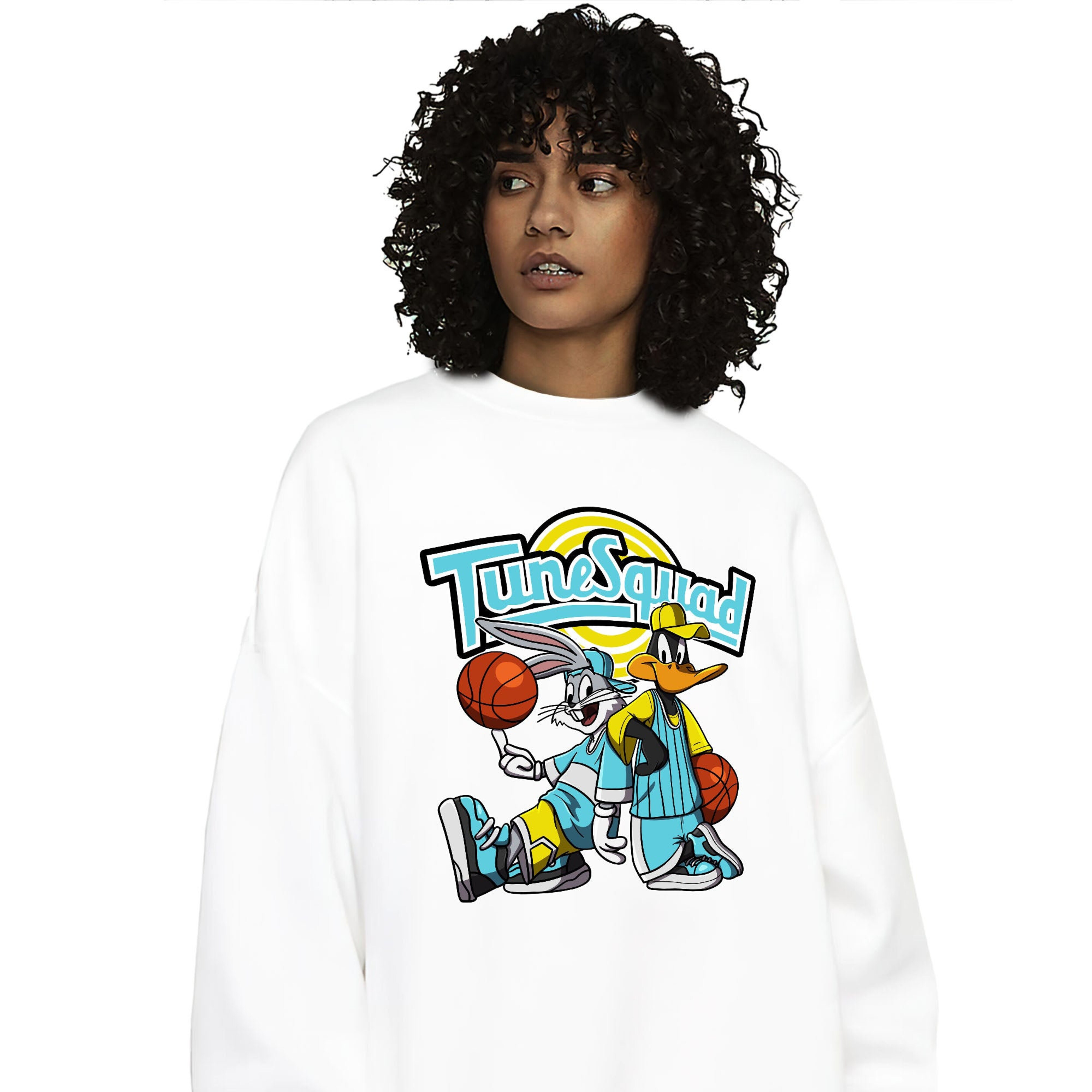 Rabbit And Duck Squad Unisex Sweatshirt Match 5s Aqua
