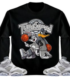 Rabbit And Duck Squad Unisex Sweatshirt Match 6s Cool Grey