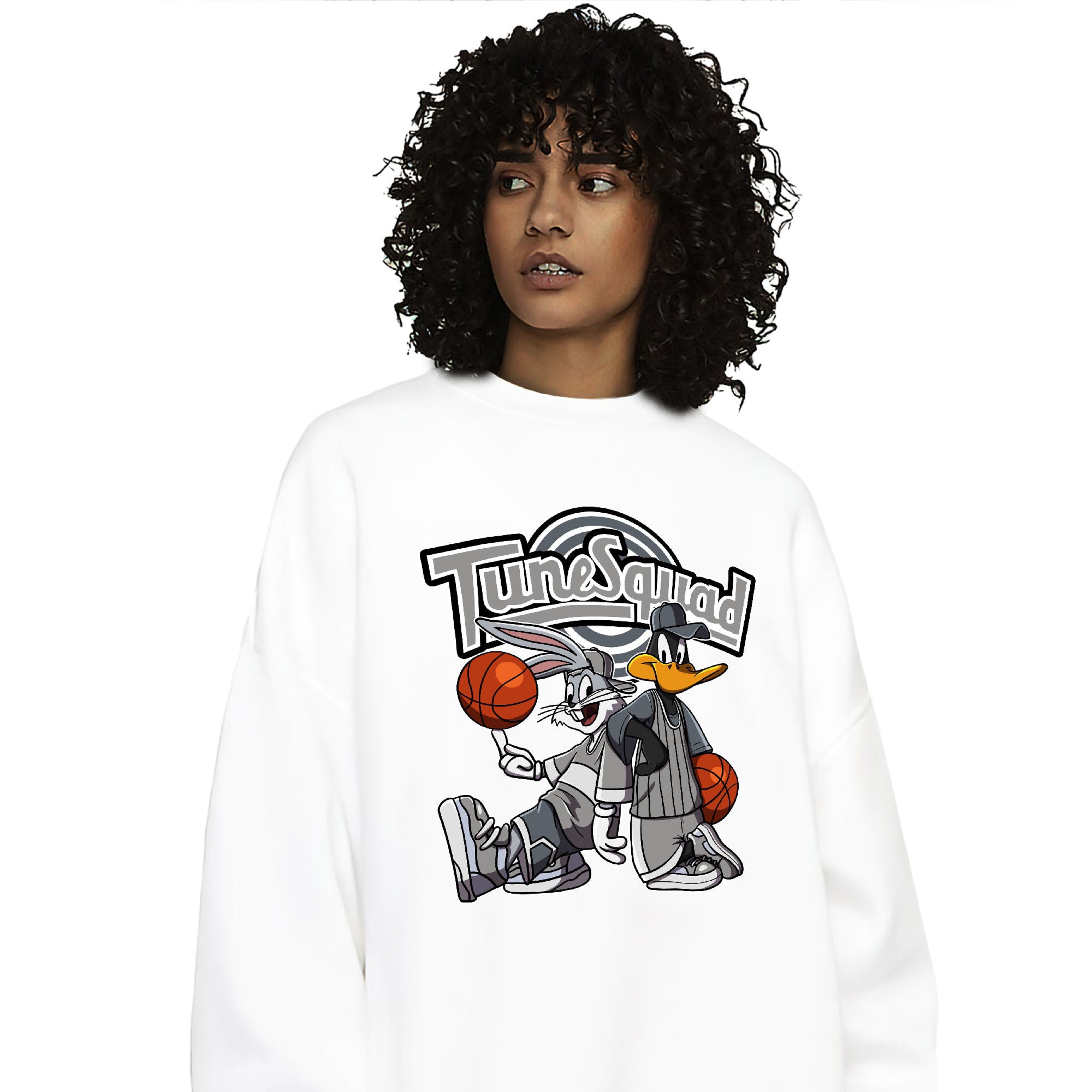Rabbit And Duck Squad Unisex Sweatshirt Match 6s Cool Grey