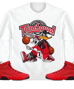 Rabbit And Duck Squad Unisex Sweatshirt Match 9s Retro Chile Red