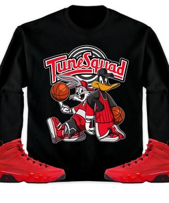 Rabbit And Duck Squad Unisex Sweatshirt Match 9s Retro Chile Red