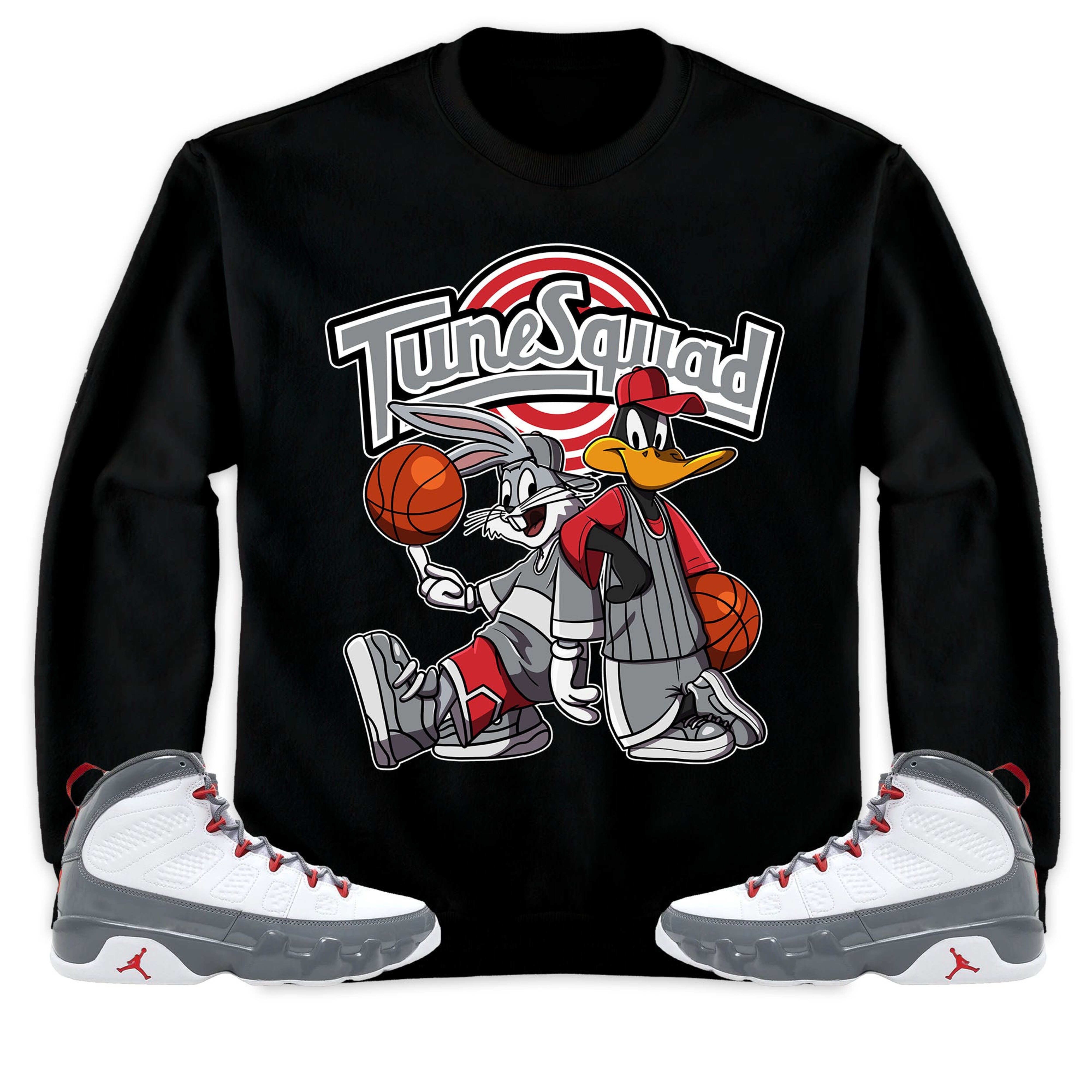 Rabbit And Duck Squad Unisex Sweatshirt Match 9s Retro Fire Red