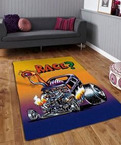 Race Rat Fink Rug Hot Rod Rug for Garage