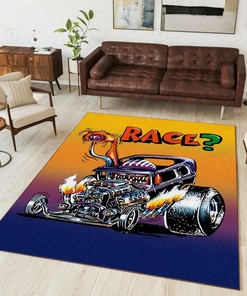 Race Rat Fink Rug Hot Rod Rug for Garage