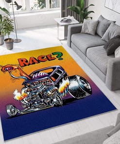 Race Rat Fink Rug Hot Rod Rug for Garage