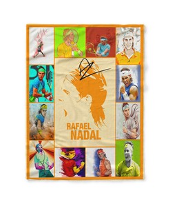 Rafael Nadal Signature Quilt Blanket, Perfect Gift for Tennis Lovers and Fans