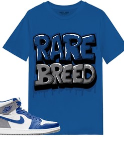 Rare Breed Shirt Match Jordan 1 High OG True Blue Shirt In Color Royal